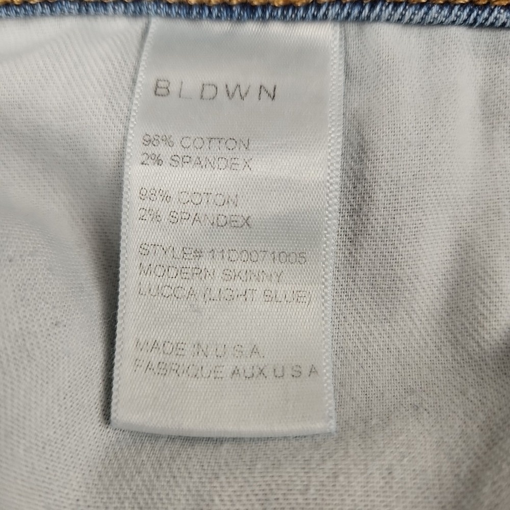 BLDWN Baldwin Light Wash Faded Streetwear Lucca Modern Skinny Leg Jeans Sz 32x34 - Picture 5 of 11